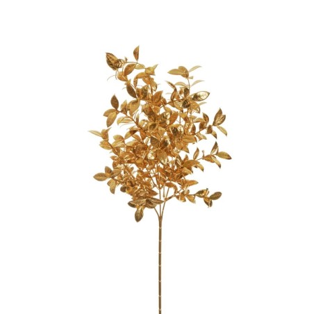 Lot de 36 - Tige artificielle de buis métallisée X3, 68 cm - or 
