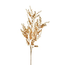 Lot de 24 - Mini tige artificielle d'eucalyptus métallisée X3, 76 cm - or 