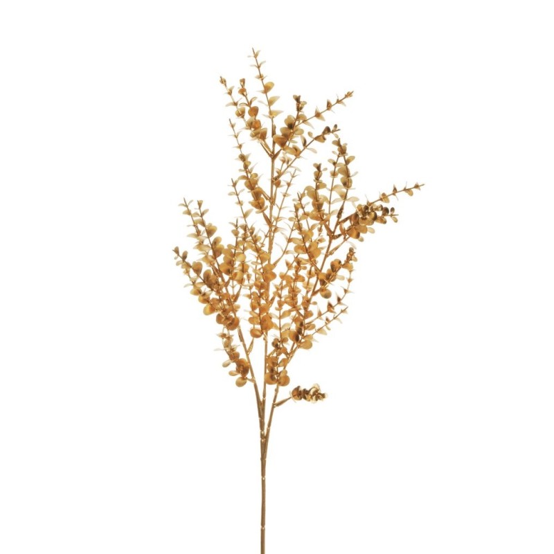 Lot de 24 - Mini tige artificielle d'eucalyptus métallisée X3, 76 cm - or 