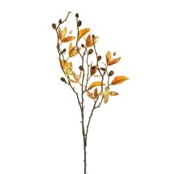 Lot de 12 - Branche artificielle d'automne avec baies, 81 cm - marron clair crème 