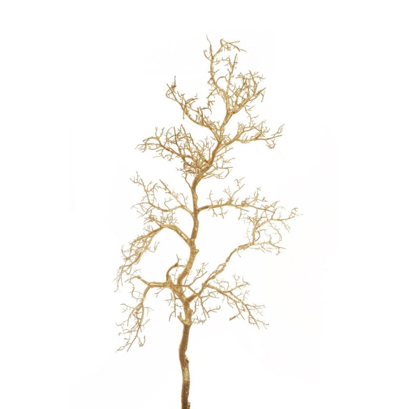 Lot de 6 - Branche géante artificielle de manzanita métallisée, 115 cm - or 