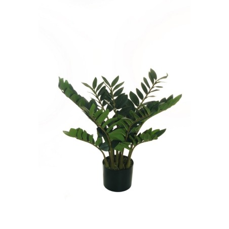 Lot de 4 - Plante artificielle de zamioculcas toucher réel en pot, 70 cm - vert 