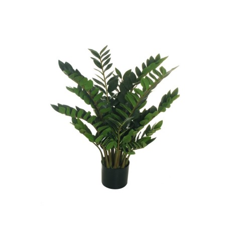 Lot de 2 - Plante artificielle de zamioculcas toucher réel en pot, 90 cm - vert 