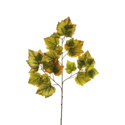 Lot de 24 - Tige artificielle de raisin toucher réel X3, 70 cm - vert 