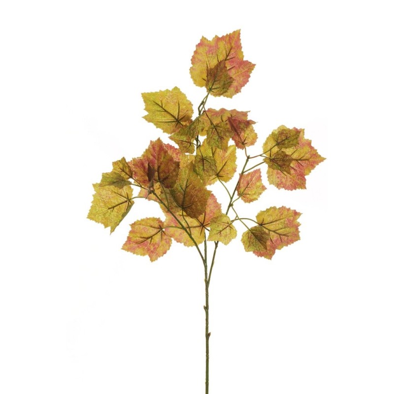 Lot de 24 - Tige artificielle de raisin toucher réel X3, 70 cm - bordeaux vert 