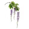 Lot de 24 - Tige suspendue artificielle de glycine X3, 180 cm - lavande foncée 