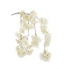 Lot de 24 - Tige suspendue artificielle de cerisier en fleurs, 130 cm - blanc 