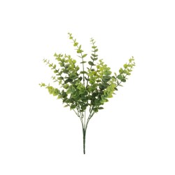 Lot de 36 - Buisson artificiel d'eucalyptus X5, 39 cm - vert 