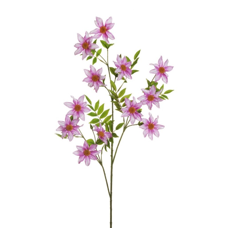 Lot de 12 - Branche artificielle de dahlia impérial, 113 cm - fuchsia 