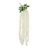 Lot de 12 - Buisson suspendu artificiel fleurs d'été, 106 cm - blanc 