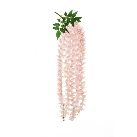 Lot de 12 - Buisson suspendu artificiel fleurs d'été, 106 cm - rose clair 