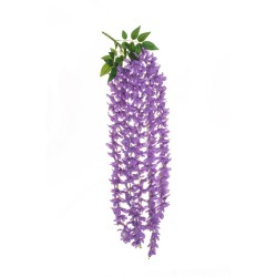 Lot de 12 - Buisson suspendu artificiel fleurs d'été, 106 cm - violet 