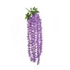 Lot de 12 - Buisson suspendu artificiel fleurs d'été, 106 cm - violet 