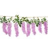 Lot de 6 - Guirlande artificielle de glycine, 173 cm - lilas 