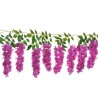 Lot de 6 - Guirlande artificielle de glycine, 173 cm - fuchsia violet 