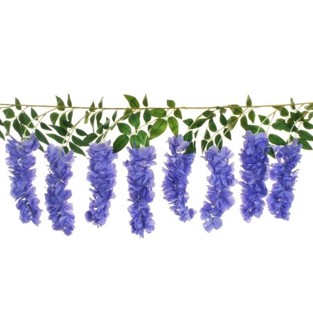 Lot de 6 - Guirlande artificielle de glycine, 173 cm - lavande foncée 