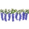 Lot de 6 - Guirlande artificielle de glycine, 173 cm - lavande foncée 