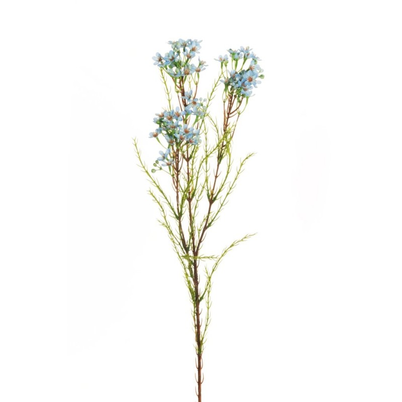 Lot de 24 - Tige artificielle de fleurs de cire X3, 79 cm - bleu clair 