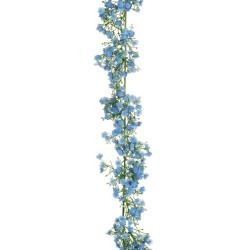 Lot de 6 - Guirlande artificielle de gypsophile, 180 cm - bleu 