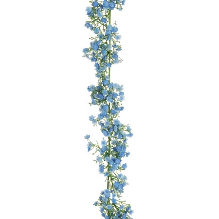 Lot de 6 - Guirlande artificielle de gypsophile, 180 cm - bleu 
