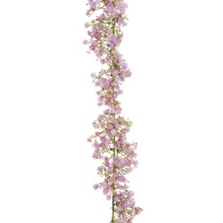 Lot de 6 - Guirlande artificielle de gypsophile, 180 cm - lilas violet 