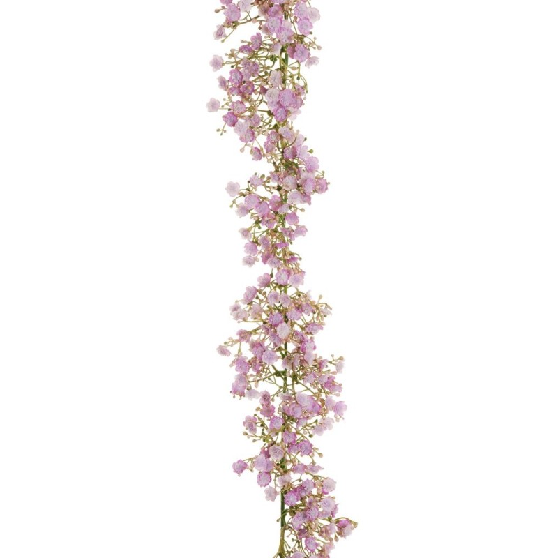 Lot de 6 - Guirlande artificielle de gypsophile, 180 cm - lilas violet 