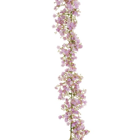 Lot de 6 - Guirlande artificielle de gypsophile, 180 cm - lilas violet 