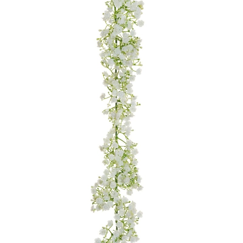 Lot de 6 - Guirlande artificielle de gypsophile, 180 cm - blanc crème 