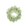 Lot de 6 - Couronne moyenne artificielle de gypsophile, D. 30 cm - blanc crème 