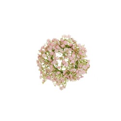 Lot de 12 - Petite couronne artificielle de gypsophile, D. 20 cm - rose 