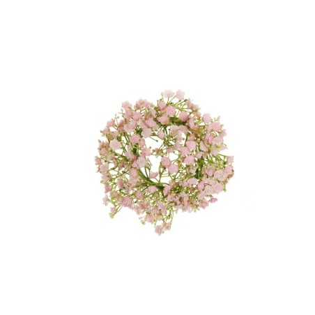 Lot de 12 - Petite couronne artificielle de gypsophile, D. 20 cm - rose 