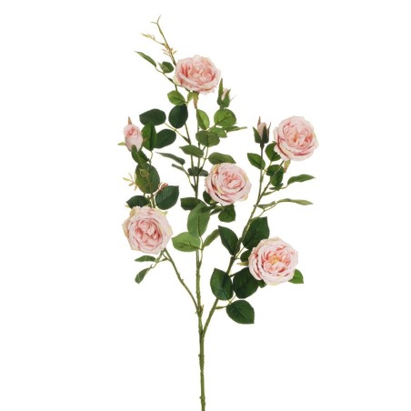 Lot de 12 - Branche artificielle de roses Austin X3, 87 cm - saumon rose 