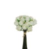 Lot de 12 - Bouquet artificiel de boutons de rose Chloé X15, 26,5 cm - blanc 