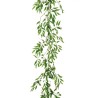 Lot de 12 - Guirlande artificielle de saule toucher réel, 170 cm - vert foncé 
