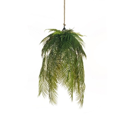 Lot de 4 - Lampe suspendue artificielle d'areca et fougères, 98 cm - vert 