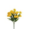 Lot de 12 - Mini buisson artificiel d'iris X9, 45 cm - jaune 