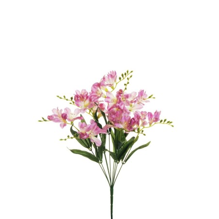 Lot de 12 - Buisson artificiel de frésias X9, 50 cm - lilas 