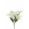 Lot de 12 - Buisson artificiel de frésias X9, 50 cm - blanc 