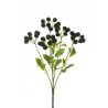 Lot de 24 - Buisson artificiel de mûres toucher réel X5, 46 cm - noir 