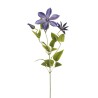 Lot de 24 - Tige artificielle de clématite floquée X3, 72 cm - violet lavande 