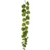Lot de 12 - Guirlande artificielle de philodendron monstera impression 3D toucher réel, 180 cm - vert 