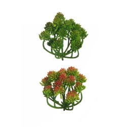 Lot de 36 - Sedum album artificiel, 21 cm - vert vert bordeaux 