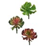 Lot de 36 - Plante grasse artificielle lotus, 15 cm - vert vert rose bordeaux 