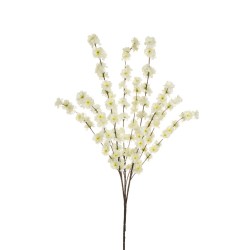 Lot de 12 - Buisson géant artificiel de pommier en fleurs X3, 100 cm - blanc 
