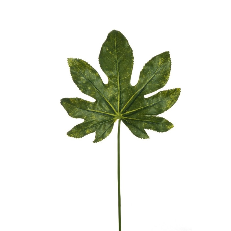 Lot de 36 - Feuille artificielle d'aralia toucher réel, 60 cm - vert 