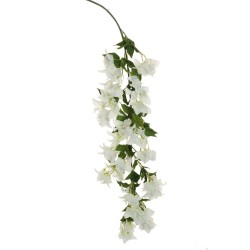 Lot de 6 - Branche géante suspendue artificielle de bougainvillier, 146,5 cm - blanc 