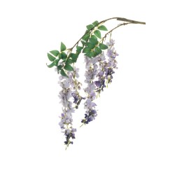 Lot de 18 - Tige suspendue artificielle de glycine X5, 133 cm - lavande 