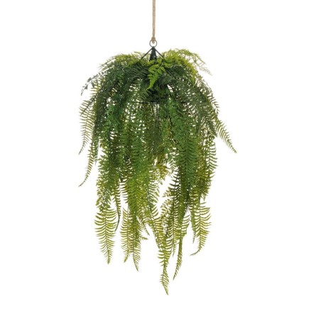 Lot de 2 - Lampe suspendue artificielle areca et fougères, 105 cm - vert 