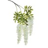 Lot de 12 - Branche suspendue artificielle de glycine, 108 cm - blanc 