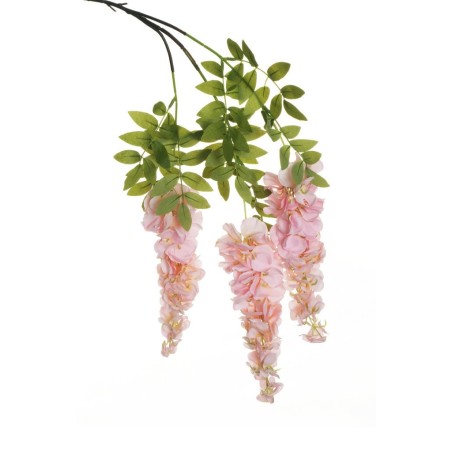 Lot de 12 - Branche suspendue artificielle de glycine, 108 cm - rose clair 